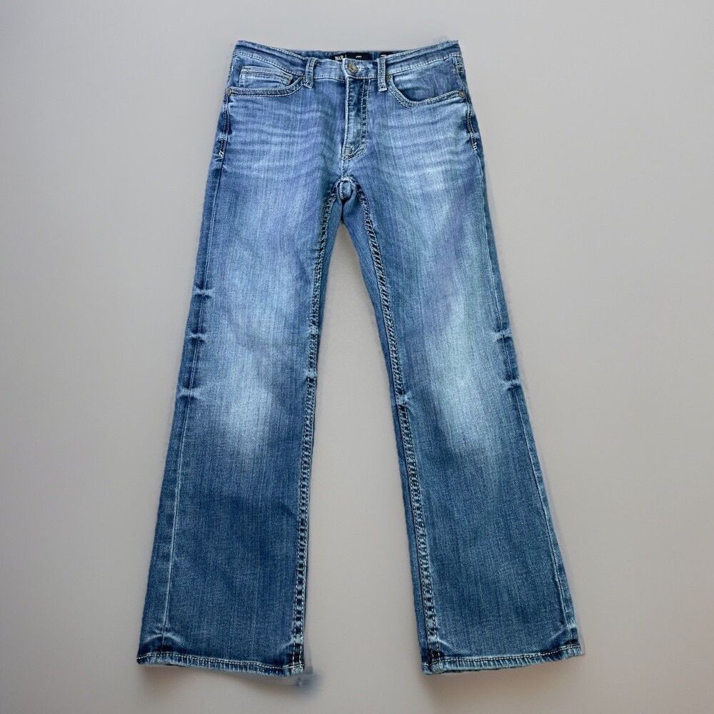 BKE Jake Jeans Mens 30X28 Blue Straight Medium Wash Stretch Comfort Preppy Denim